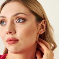 fuşya kıkırdak küpeler