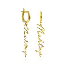 İmzalı isim küpeleri