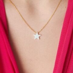 Orijinal Beyaz Opal Kalp Kolye - 925 GÜMÜŞ