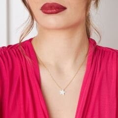 Orijinal Beyaz Opal Kalp Kolye - 925 GÜMÜŞ