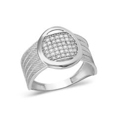 beş sıra taşlı örgülü yüzük