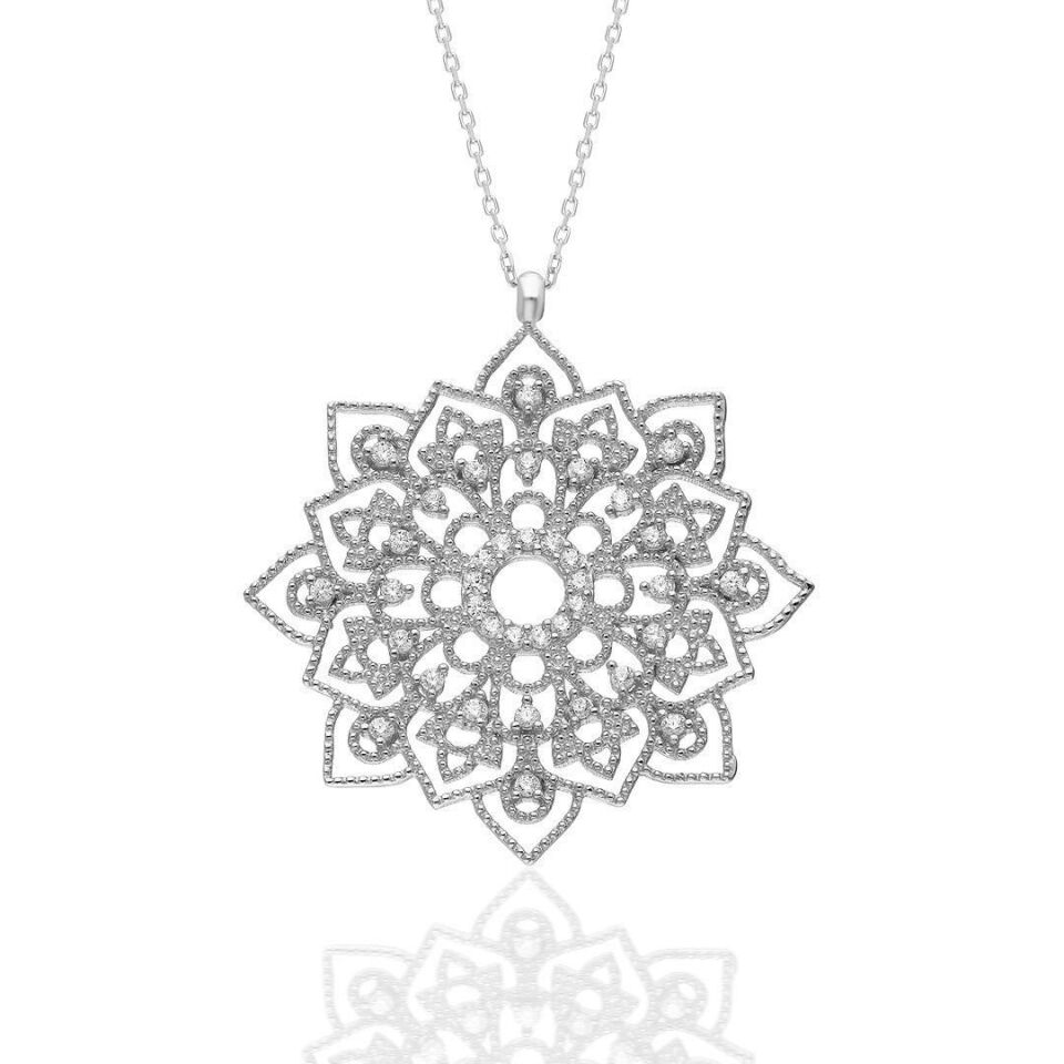 Yaşam Çiçeği Kolyesi - 925 GÜMÜŞ