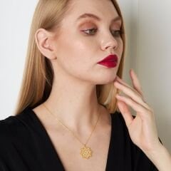 Yaşam Çiçeği Kolyesi - 925 GÜMÜŞ