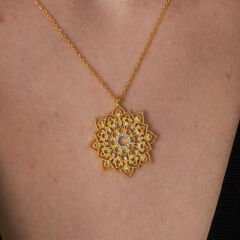 Yaşam Çiçeği Kolyesi - 925 GÜMÜŞ