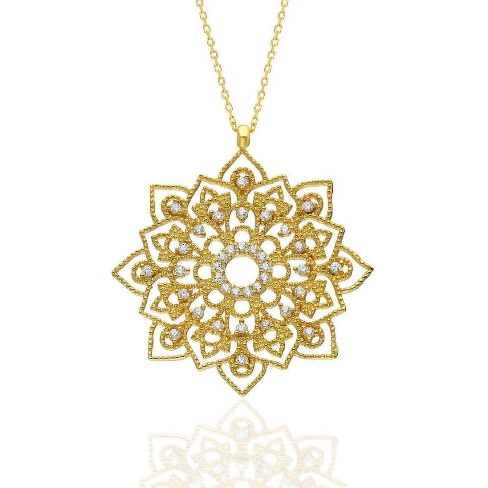 Yaşam Çiçeği Kolyesi - 925 Ayar Gümüş