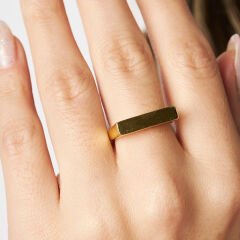 düz dikdörtgen halka