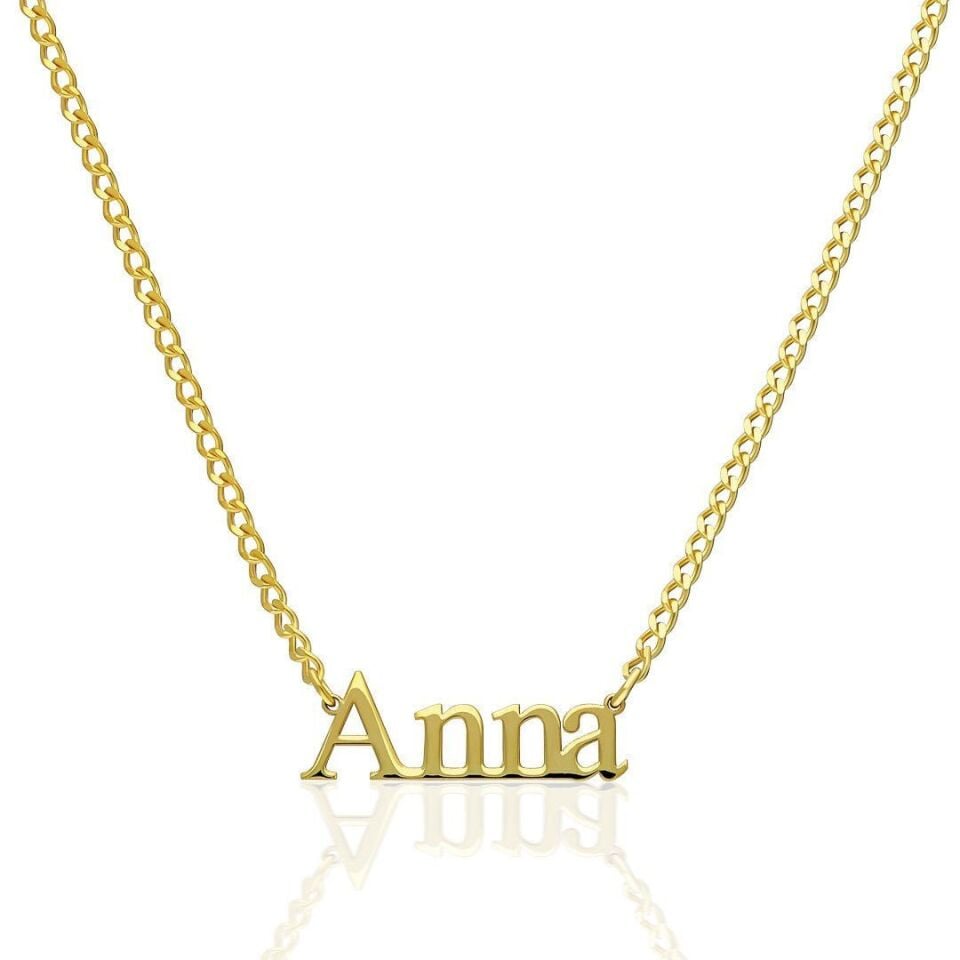 İsim Kolyesi Yansıma İsim Kolyesi - 925 Ayar Gümüş