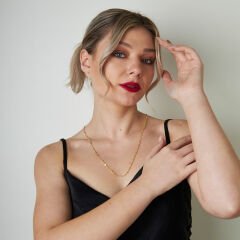 vintage desenli düz zincir