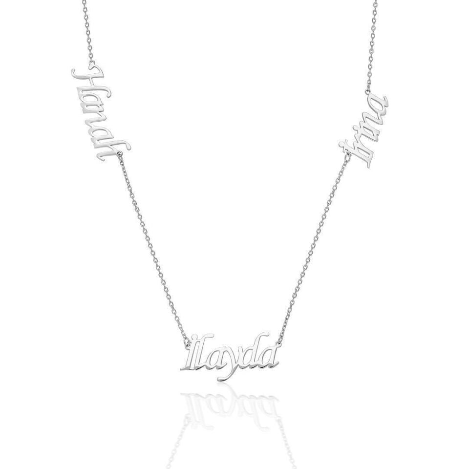 Üç İsim Kolyesi - 925 Ayar Gümüş