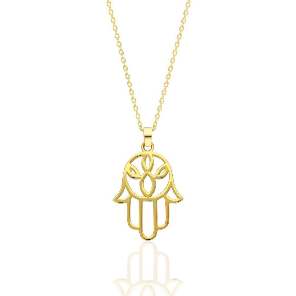 Fatma El (Hamsa) Kolyesi - 925 Ayar Gümüş