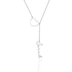 isim kolyesi - kalp kolye ucu - imza isim kolyesi