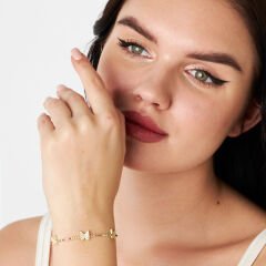 üç kelebekli renkli su yolu bileziği