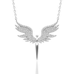 taşlı melek kanadı kolye