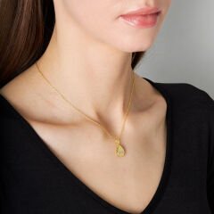 isim kolyesi - su damlası model isim kolyesi