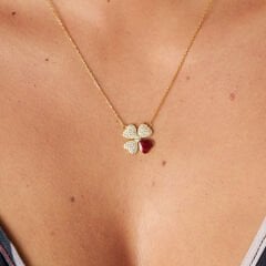 mineli yonca kolyesi