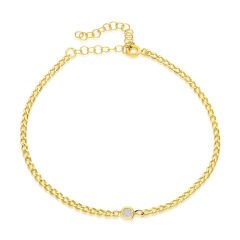 tek taşlı bilezik - uzun