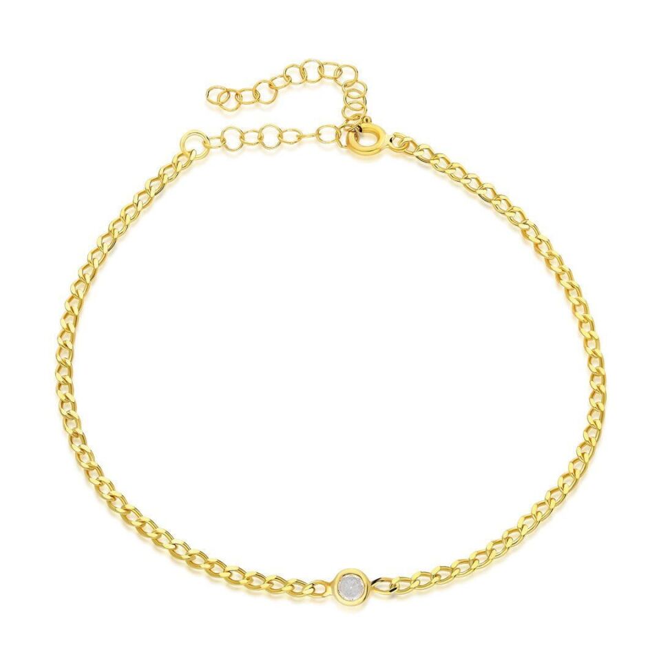 tek taşlı bilezik - uzun