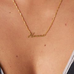 isim kolyesi-yan isim kolyesi-bükülmüş zincirli