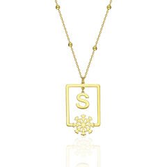 isim kolyesi - kar taneleri - harf kolyesi