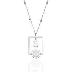 isim kolyesi - kar taneleri - harf kolyesi