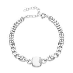 basit kare model iki zincirli bileklik