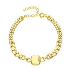 basit kare model iki zincirli bileklik