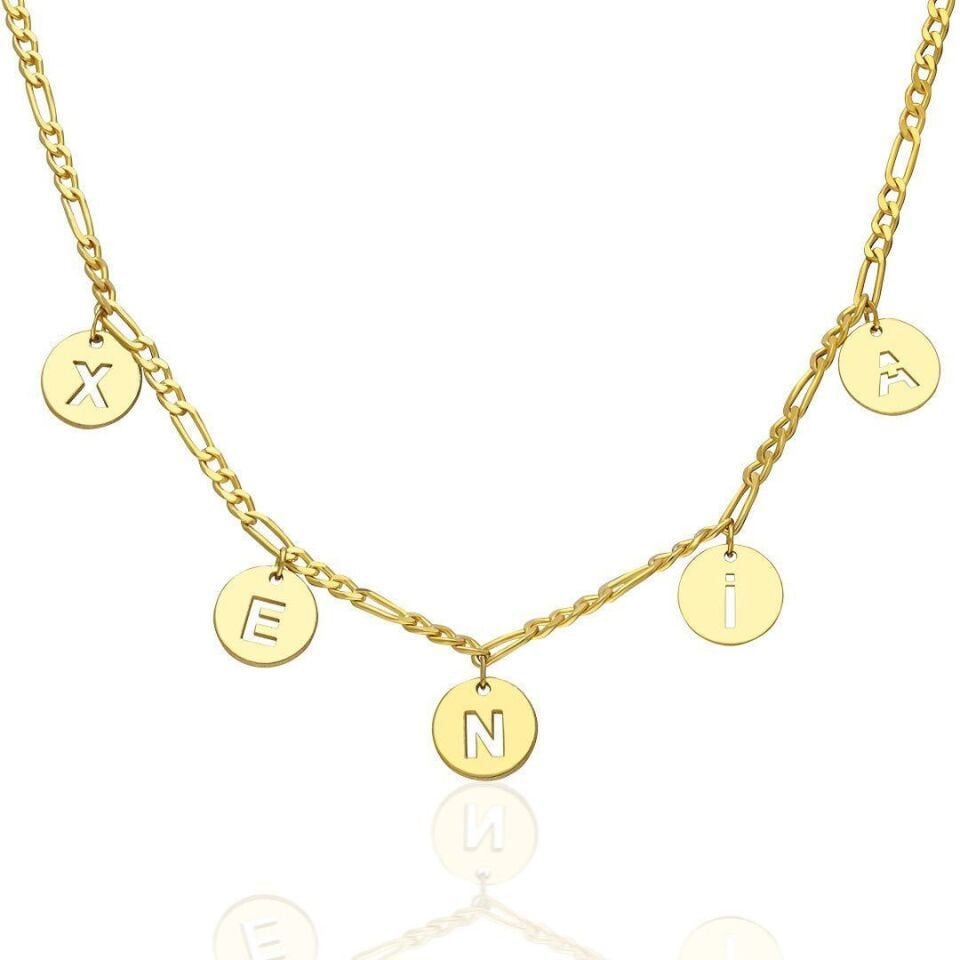 İsim Kolyesi Pullu İsim Kolyesi - 925 Ayar Gümüş