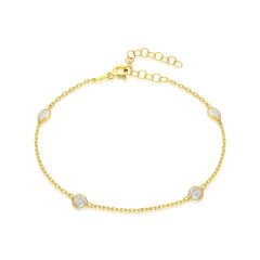 küçük taşlarla basit zincir bilezik