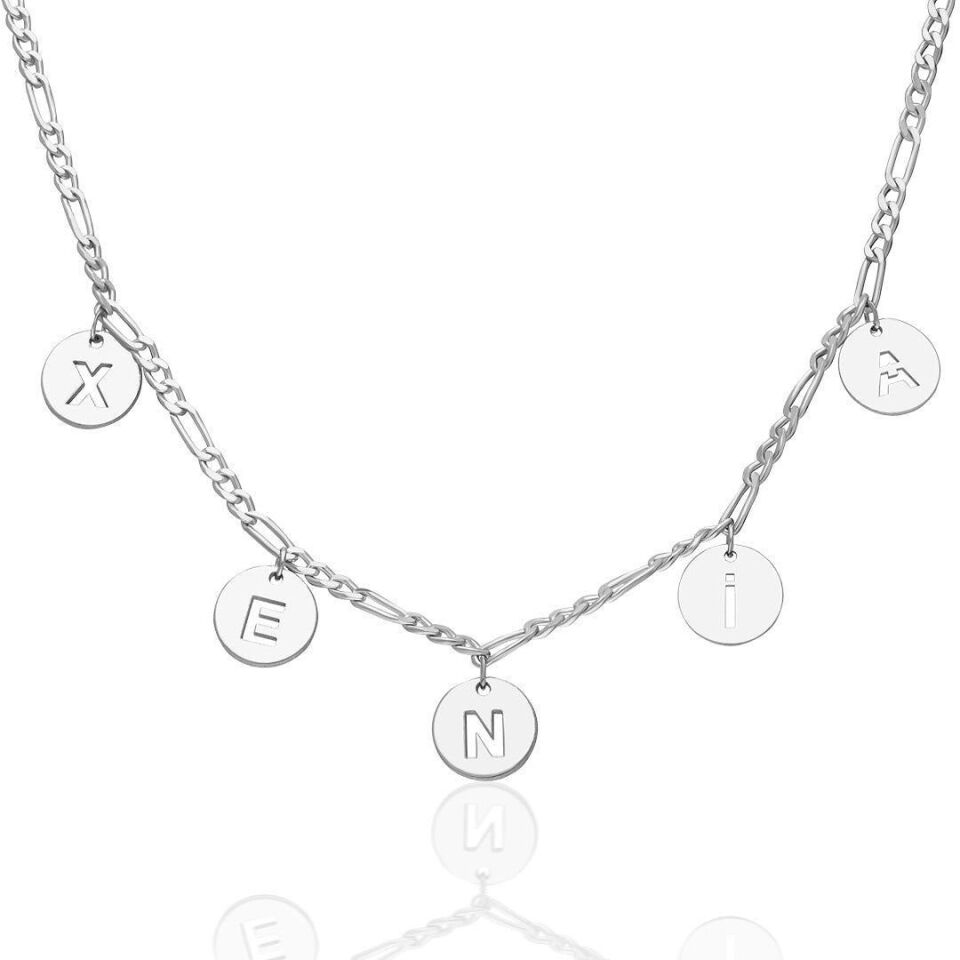 İsim Kolyesi Pullu İsim Kolyesi - 925 Ayar Gümüş