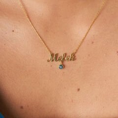 isim kolyesi-nazar incili isim kolyesi