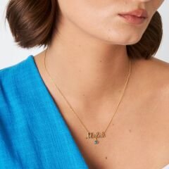 isim kolyesi-nazar incili isim kolyesi