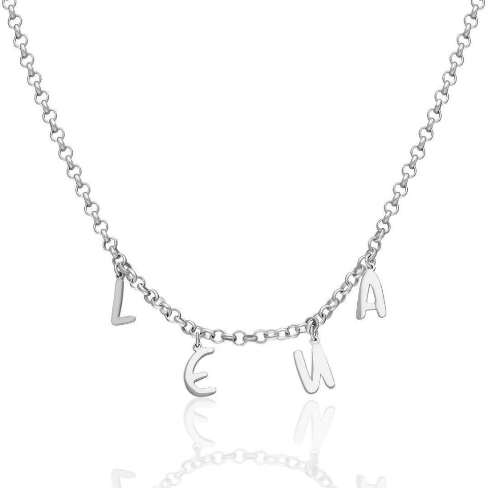 İsim Kolyesi İsim Kolyesi 4 Harfli - 925 Ayar Gümüş