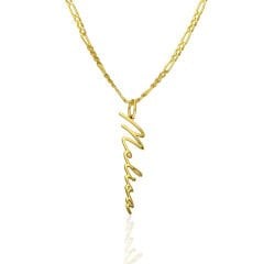 dikey tasarımlı isim kolyesi