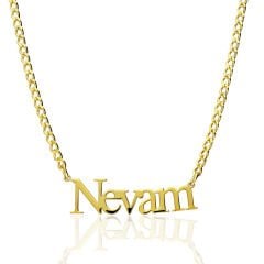 basit yazı tipiyle isim kolyesi