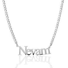 basit yazı tipiyle isim kolyesi