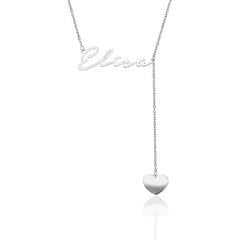 kalp uzantılı isim kolyesi