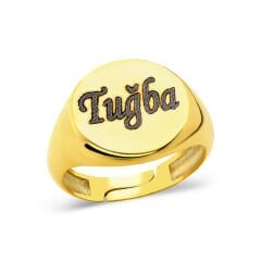 isimli basit model yüzük