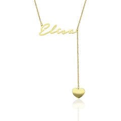 kalp uzantılı isim kolyesi