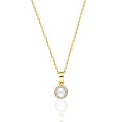 basit oval taş boncuk kolye