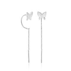 basit kelebek kolye küpe