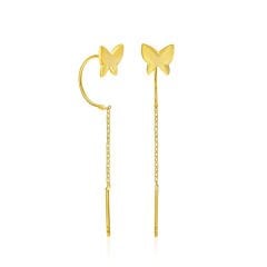 basit kelebek kolye küpe