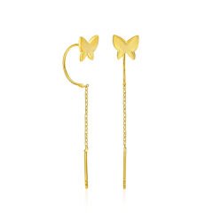 basit kelebek kolye küpe