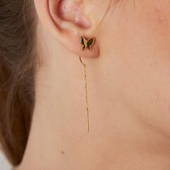 basit kelebek kolye küpe