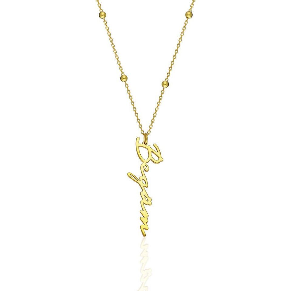 İsim Kolyesi Top Zincir İsim Kolyesi - 925 Ayar Gümüş