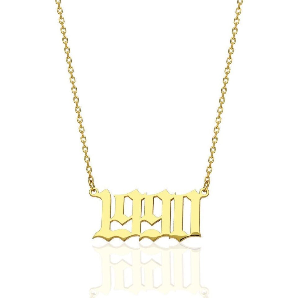 İsim Kolyesi Yıl Kolyesi - 925 Ayar Gümüş